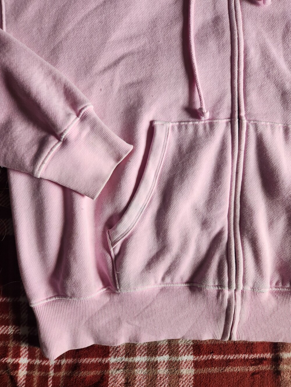 PINK Victoria's Secret Pastel Pink Zip Hoodie - Picture 2 of 4